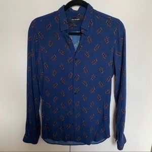 The Kooples button down dragon print shirt